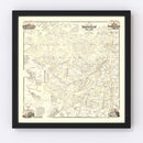 Vintage Map of Ulster County, New York 1858