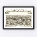 Vintage Map of West Boylston, Massachusetts 1891