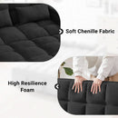 65Inches Transformable Sleeper Sofa Bed Black USBPort