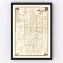 Vintage Map of Summit County, Ohio 1856