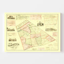 Vintage Map of Lebanon County, Pennsylvania 1860