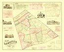 Vintage Map of Lebanon County, Pennsylvania 1860