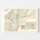 Vintage Map of Venango County, Pennsylvania 1865
