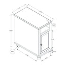 Accent End Table, Storage, Traditional - White