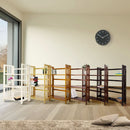 Three Shelf Folding Stackable Bookcase 27.5 Inch Wide Espresso Wood Home Office Storage