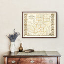 Vintage Map of Indiana County, Pennsylvania 1856