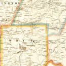 Vintage Map of Indiana County, Pennsylvania 1856