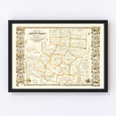 Vintage Map of Indiana County, Pennsylvania 1856