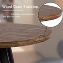 Contemporary Rustic Walnut Wood Dining Table 31.5in Round