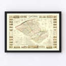 Vintage Map of Lehigh County, Pennsylvania 1862