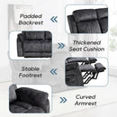 Grey Zero Gravity Reclining Sofa Set With Adjustable Headrest