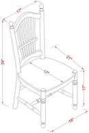 Dover Slat Back Dining Chairs Set Of 2 In Black And Cherry