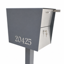 UpTown Box Locking Package Dropbox in TEXTURED GRAY METALLIC - Modern Mailbox