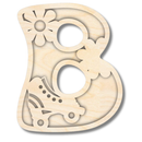 Unfinished Wood Layered Themed Letters | Groovy | A-Z | 2 Piece | up to 24"