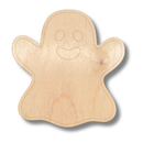 Unfinished Wood Etched Halloween Ghost Shape | Paint By Line Crafts | up to 30" DIY