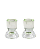 Flip Candle Holders - Clear Brown