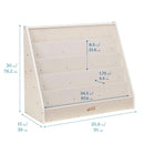 Single Sided Book Display Classroom Bookshelf White Wash