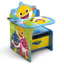 Baby Shark Kids Desk Chair With Storage Bin For Learning