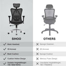 Ergonomic Mesh Office Chair With Adjustable Headrest And Lumbar Support