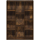 Luder 11-Cube Amber Pine Bookcase For Living Room Storage