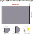 36x40 Black Wall Mirror With Horizontal Or Vertical Mount
