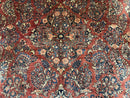 Large Persian Sarouk Rug 10x17, Palace Size Antique Persian Carpet, Red, Floral Allover, Traditional Persian Rug, Oversize Handmade Wool Rug