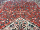 5' 6" X 10' Antique Handmade India Floral Oriental Wool Rug Veg Dyes Red Nice