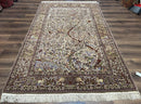 Persian Isfahan Rug 5x8 - Tree of Life, Animal Pictorials, Kork Wool & Silk