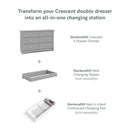 Crescent 6 Drawer Dresser Pebble Gray Nursery Organizer