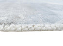 Hand Loom 5x8 Modern Abstract Ivory and Gray Viscose Rug