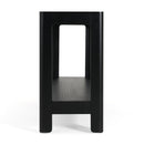 Mirod Modern Farmhouse Console Table,Elegant Minimalist Design with Premium Wood Veneer and Rounded Corners