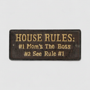 "House Rules" Cast Iron Wall Plaque for Kitchen or Hall