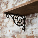 Ornate Shelf Bracket, Cast Iron Vintage Wall Mount Support