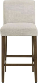 Ivory Upholstered Counter Height Bar Stools Set of Three