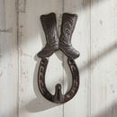 Cowboy Boot Wall Hook, Western Cast Iron for Coats or Keys
