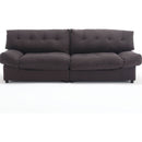 Cloud Style Sofa, Teddy Velvet Fabric, Comfy Padded Cloud Couch for Living Room, Apartment