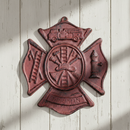 Fireman Tribute Cast Iron Wall Plaque, Patriotic Wall Decor