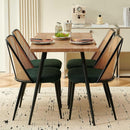Elegant Walnut Finish 47 Inches Dining Table Set Four