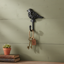 Bird Wall Hook, 7-Inch Cast Iron for Coats, Keys or Hats