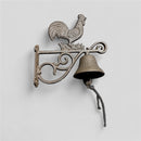 Rooster Doorbell, Cast Iron Farmhouse Porch Bell and Chime