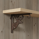 Deer Shelf Bracket, Cast Iron Lodge Wall Mount Shelf Support