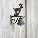 Deer Doorbell, Cast Iron Rustic Woodland Porch Bell and Chime