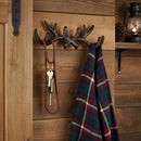 Antler Wall Hook, Cast Iron Cabin and Lodge for Coats or Hats