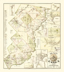Vintage Map of Essex County, Vermont 1878