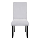 5-Piece Round Dining Table set, 43-Inch Modern Dining Table and 4 Upholstered Chairs for Dining Room, Kitchen Room, Living Room, Easy Assembly