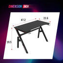 47 Inch Gaming Desk With Cup Holder For Home Office