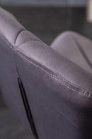 Breni Velvet Diamond Tufted Swivel Adjustable Height Bar Stool Set Of 2 Gray
