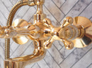 Handcrafted Unlacquered Brass Freestanding Bath Tub Filler