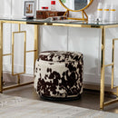 Milk Cow Velvet Upholstered Vanity Chair Storage Swivel