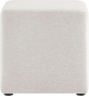 Callum 17 Inch Ivory Square Hand crafted Textured Woven Ottoman